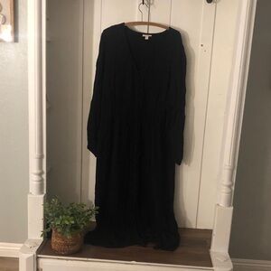 Knox Rose Black Button-Down Dress. Bought new never worn. draw string waist
